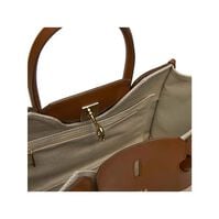 Furla Bolso Tesuto Canvas Natural Cognac   Furla Bolso Tesuto Canvas Natural Cognac   4